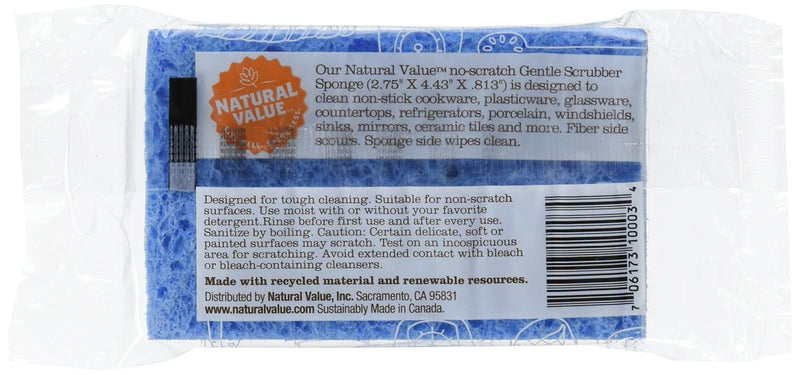 Natural Value Gentle Scrubber Sponge (Pack of 24)