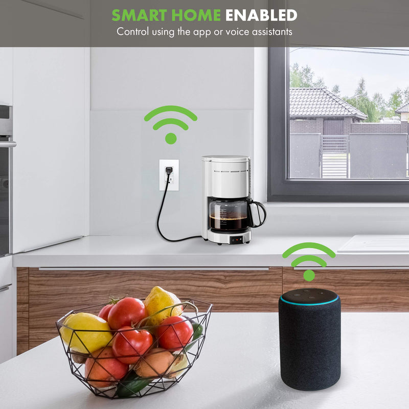 TOPGREENER Smart Wi-Fi Outlet with Energy Monitoring, Tamper-Resistant, In-Wall, No Hub Required, Works with Amazon Alexa & Google Assistant, TGWF15RM 1 Pack, White
