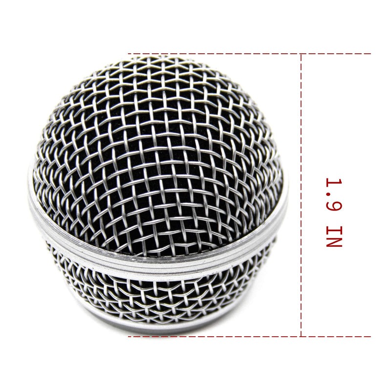 [AUSTRALIA] - AUEAR, 2 Pack Microphone Grille Ball Head Replace for Shure SM58 BETA58 SM58LC SA-M30 SV100 RK143G for Shure Pgx2 Slx2 