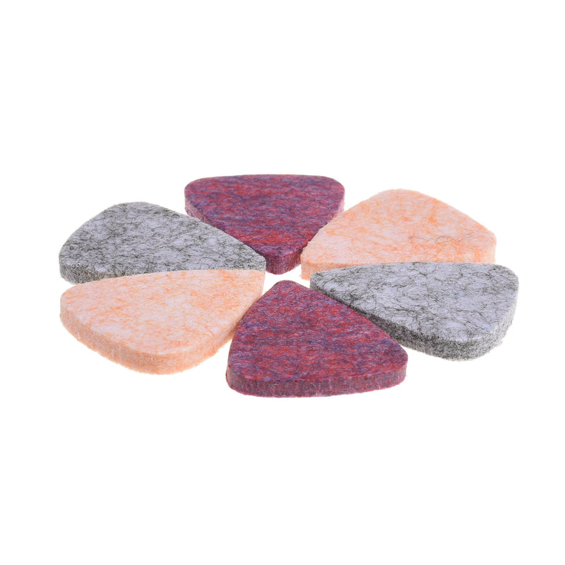 COSMOS Pack of 6 Felt Picks for Protection of Fingernails for Ukulele Guitar or Other Low Tension Instrument