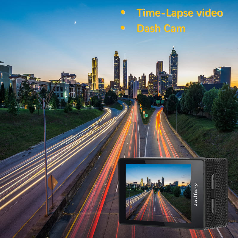 [AUSTRALIA] - Jadfezy WiFi Action Camera Ultra HD 1080P, 12MP Sports Camera Wide-Angle 2" LCD Screen, 30m/98ft Underwater Waterproof Camera with 2 Batteries and Accessories Kit for Helmet and Bicycle etc. FHD 1080P WiFi 