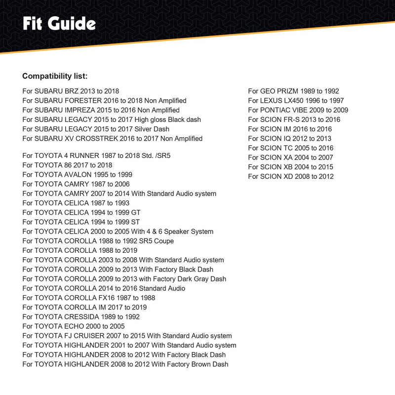 [AUSTRALIA] - RDBS Car Wire Harness Use to Connect Aftermarket Stereo Receiver Fit for 1984-Up Toyota Vehicles 