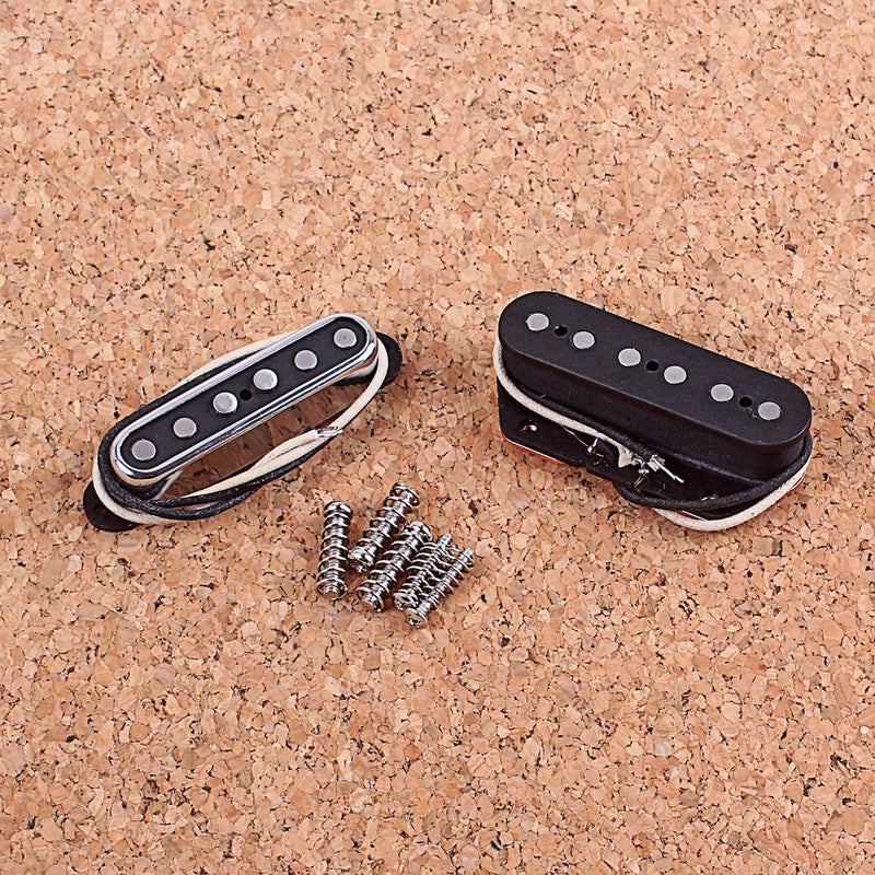 Alnicov Noiseless Vintage Guitar Pickups Set Neck and Bridge Pickup For Tele Telecaster Style Electric Guitar Parts Replacement With F mark