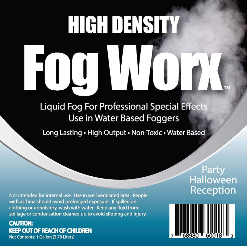 [AUSTRALIA] - Sanco Industries Fogworx Extreme High Density Fog Juice Gallon - Long Lasting, High Output, Odorless Water Based Fog Machine Fluid - For 400 Watt To 1500 Watt Machines HD Gallon 