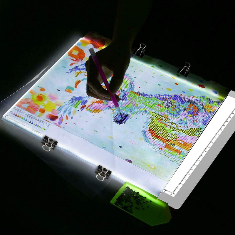 A4 Ultra-Thin Portable LED tracing Light Box Dimmable Brightness LED Art Tracing Pad for Artist Drawing Sketching Animation Stencilling and 5d Diamond Painting (Grey, A4) Grey