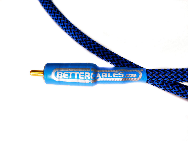 Better Cables Blue Truth Digital Coax Cable - High-End, High-Performance, Silver/Copper Hybrid, Low-Capacitance, Premium Coaxial Cable (RCA Cable) - 3 Feet