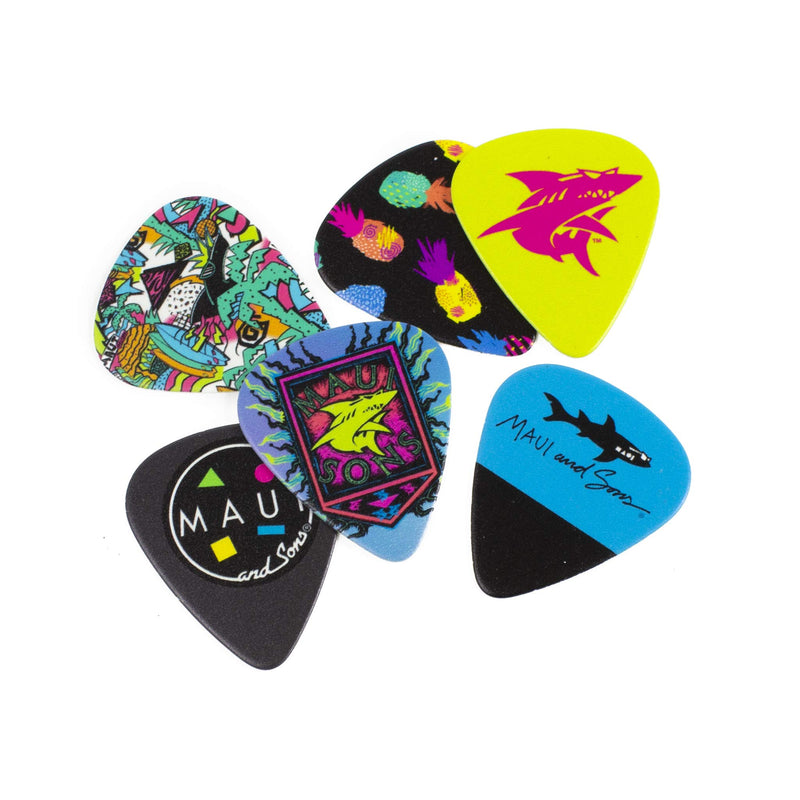 Perri's Leathers LP-MAS1 Maui & Sons Guitar Picks, 6-Pack