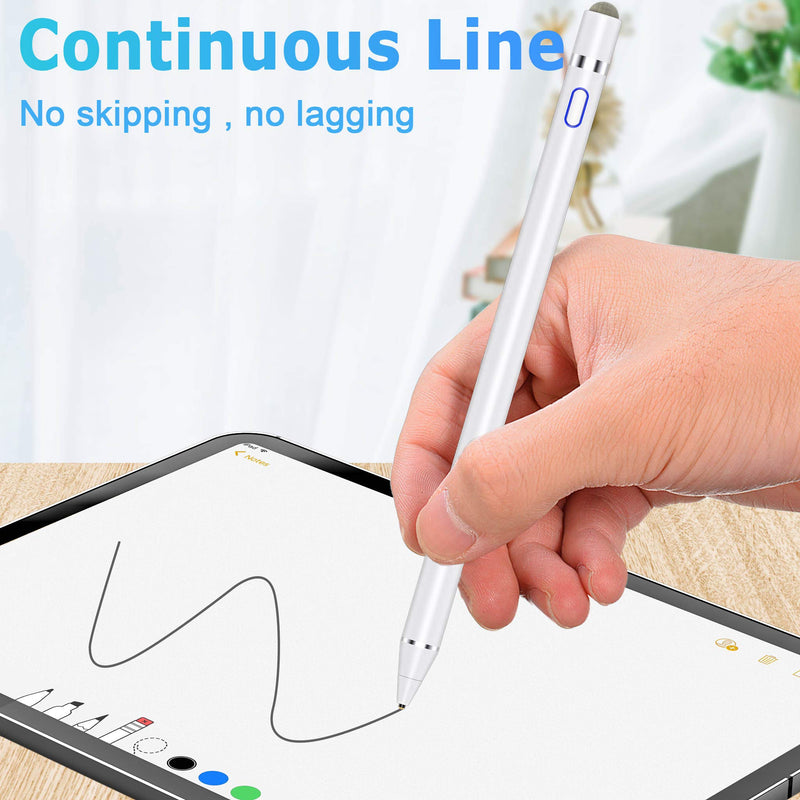 Active Stylus Digital Pen for Touch Screens,Compatible for iPhone 6/7/8/X/Xr/11/12 iPad Android Samsung Phone &Tablets, for Drawing and Handwriting on Touch Screen Smartphones & Tablets (iOS/Android)