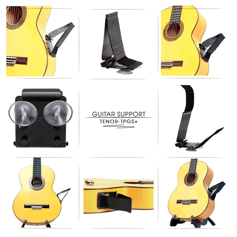 TENOR TPGS+ Professional Ergonomic Guitar Rest, Guitar Lifter, Guitar Foot Stool, Footstool Strap, Professional Posa Guitar Support for Classical, Flamenco, Acoustic or Arch Top Guitar Players.