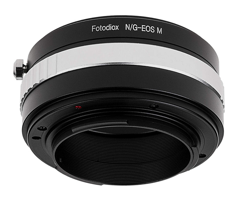 Fotodiox Lens Mount Adapter with Aperture Control, for Nikon G-Type, DX-Type Lens to Canon EOS M Mirrorless Cameras Nikon F G-Type Standard