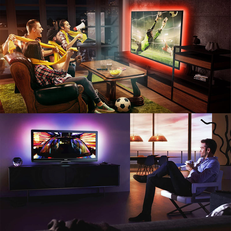 [AUSTRALIA] - DAYBETTER LED Lights for TV 65 Inch ,TV Led Backlight,15ft Led TV Lights,USB Led Strip Lights for TV 65-75 inch with Remote,Room Led Lights for Bedroom Bluetooth,HDTV Mood Lighting,Gaming Room Decor 15 ft 