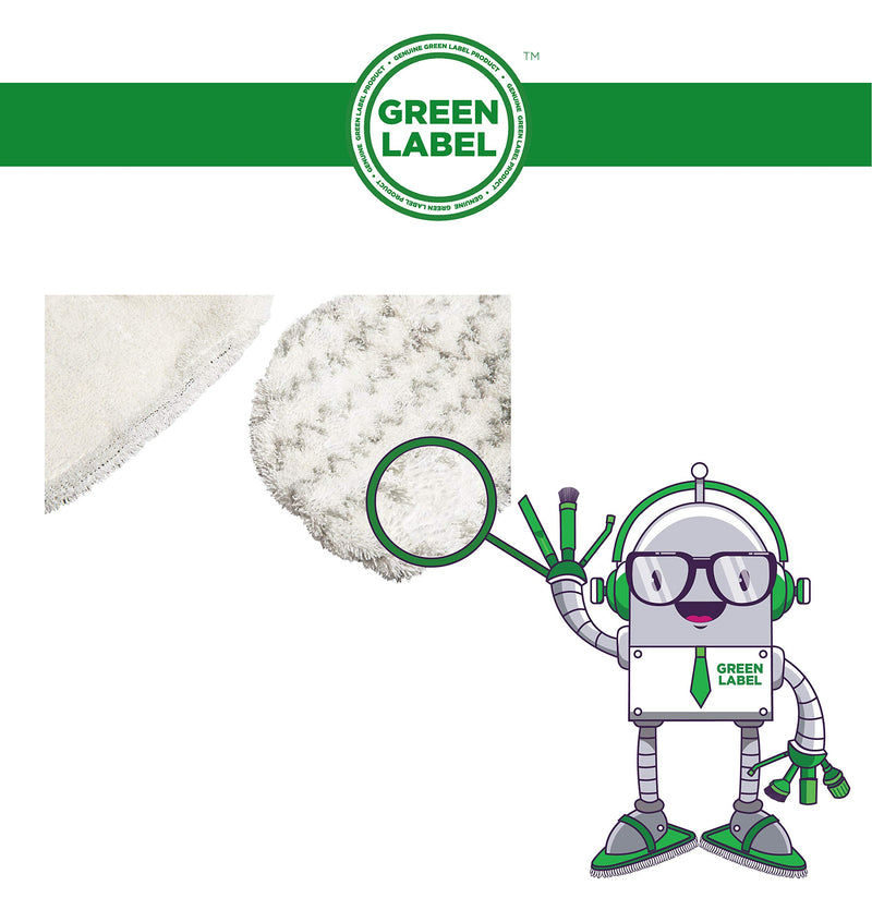 Green Label Brand 2 Pack Replacement Microfiber Steam Mop Pads for Bissell PowerFresh Steam Cleaners (Compares to 5938, 203-2633). Fits: 1940, 1544, 1806, 2075 Series