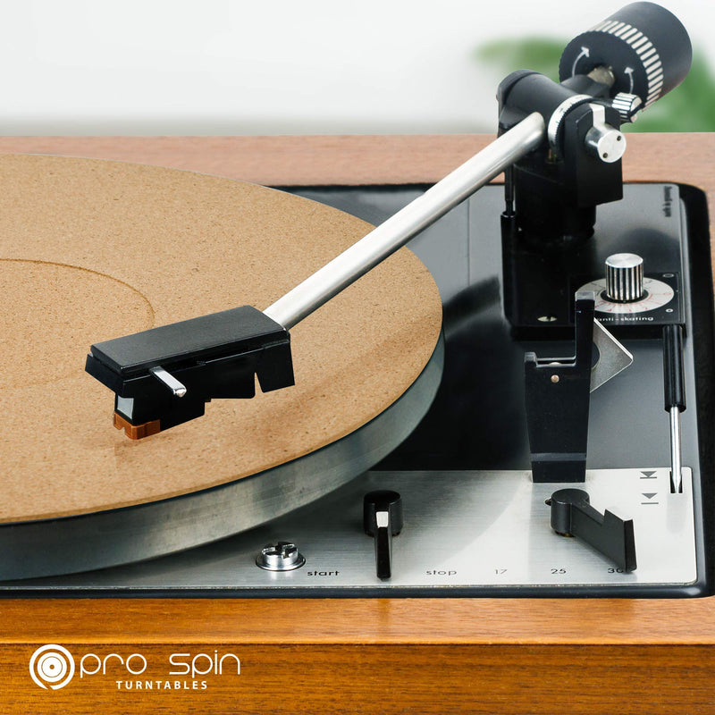 Cork Turntable Mat by PRO SPIN for Vinyl LP Record Players (3mm) High-Fidelity Audiophile Acoustic Sound Support | Help Reduce Noise Due to Static and Dust Cork