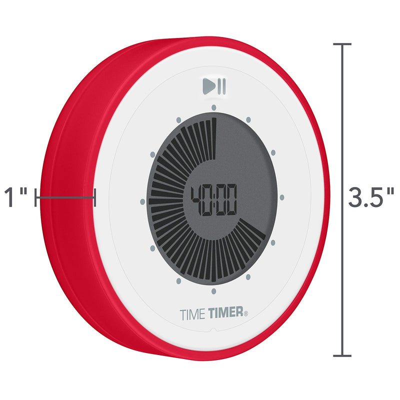 Time Timer TWIST 90-Minute Digital Countdown Clock — For Kids Classroom Learning, Homeschool Study Tool, Teachers Desk Clock, Exercise and Kitchen Timer