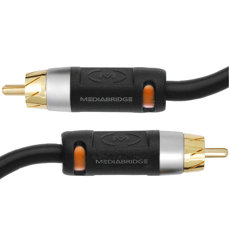 Mediabridge Ultra Series Digital Audio Coaxial Cable (2 Feet) - Dual Shielded with RCA to RCA Gold-Plated Connectors - Black - (Part# CJ02-6BR-G2)