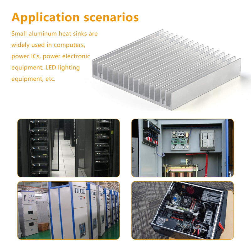 [AUSTRALIA] - ESUMIC Aluminum Heat Sink Heat Sink Module 16 Heat Sinks for high-Power Transistor semiconductor Devices 100x100x18mm and 1roll 20mm x 25m Double-Sided Adhesive Thermal Conductive Tape 