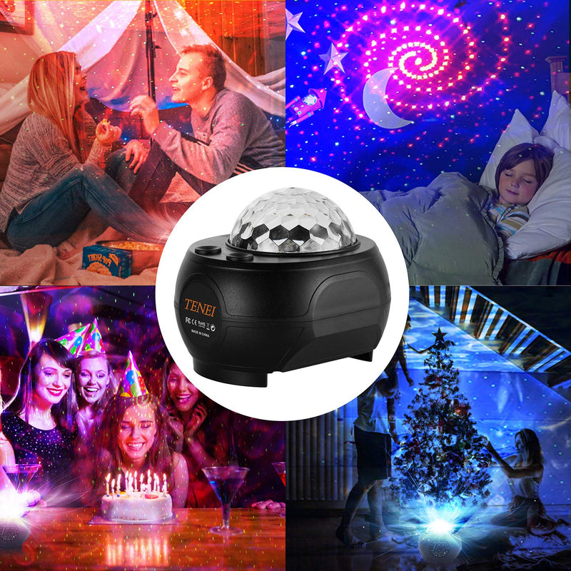 [AUSTRALIA] - Star Projector Night Light, Tenei 2 in 1 Ocean Wave Night Light Projector with Remote Control, Galaxy Projector with LED Nebula Cloud with Music Player Speaker for kids Teens Adults Bedroom 