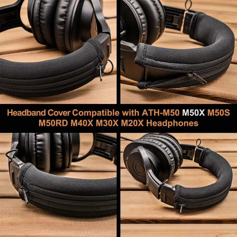 [AUSTRALIA] - Replacement Headband Cover Compatible ATH M50X M50 M40X M40 M30X M20X Headphones (Black) Black 