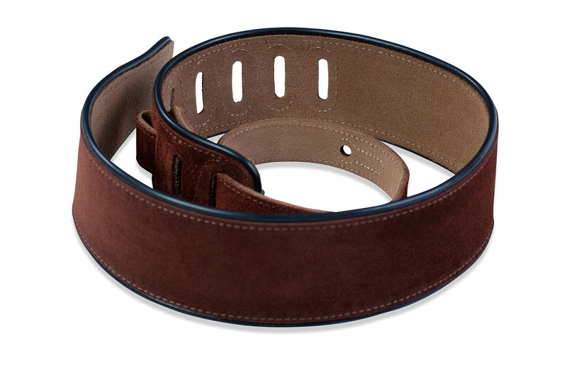 Levy's Leathers MSS3-BRN Signature Series Hand-Brushed Suede Guitar Strap, Brown Standard