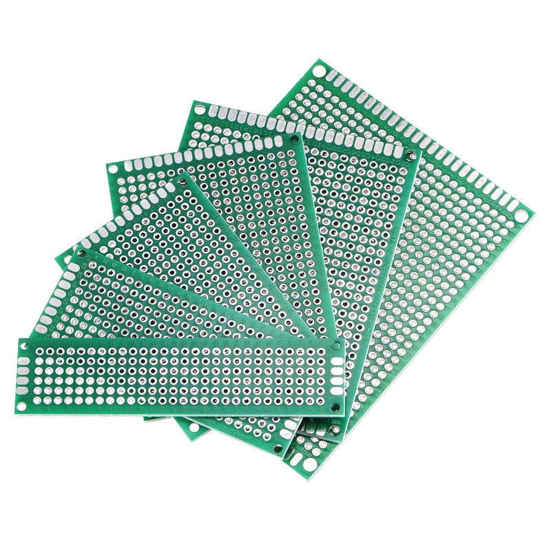 [AUSTRALIA] - uxcell Double-Sided PCB Board Printed Circuit Boards Kit (6 Sizes - 4x6 5x7 3x7 6x8 2/8 7x9) Prototyping Board for DIY Soldering Electronic Projects Practice Test Circuit 32pcs 