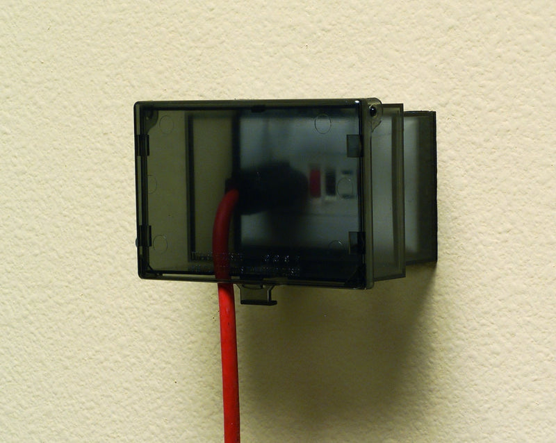 Arlington 60HC-1 Low Profile IN-AND-OUT Weather Proof Outlet Cover with Wall Plate for New or Existing Construction, Horizontal, Clear, 1-Pack