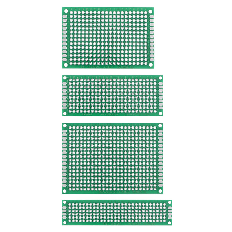 uxcell Double-Sided PCB Board Printed Circuit Boards Kit (4 Sizes 4x6 5x7 3x7 2x8) Prototyping Board for DIY Soldering Electronic Projects Practice Test Circuit 20pcs