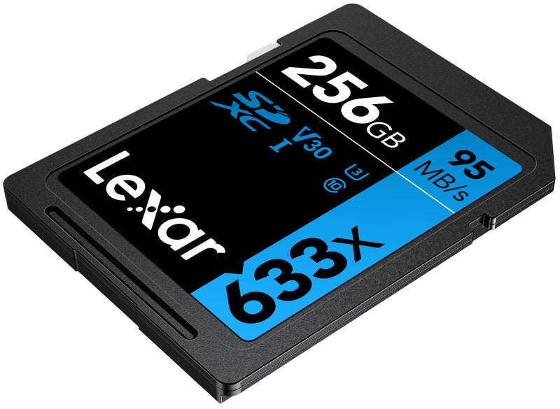 Lexar Professional 633x 256GB SDXC UHS-I Card, Up To 95MB/s Read, for Mid-Range DSLR, HD Camcorder, 3D Cameras, LSD256CBNL633 (Product Label May Vary) Single