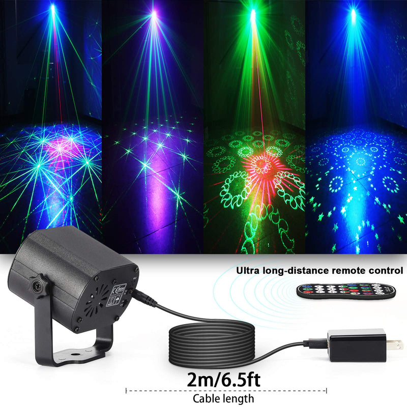 Party Lights, Dj Disco Lights, RGB 3 Lens DJ Strobe Light Sound Activated Projector for Christmas Halloween Decorations Gift Birthday Wedding Karaoke KTV Bar (Background Version)