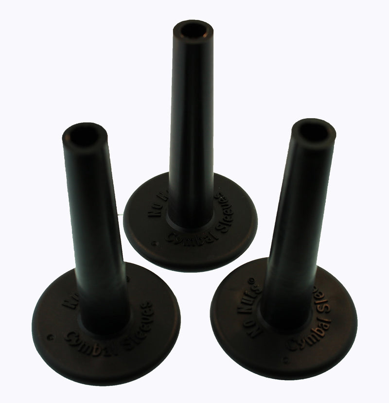 [AUSTRALIA] - No Nuts Flexible Cymbal Sleeves 3-PK (Black) Made in USA Black 