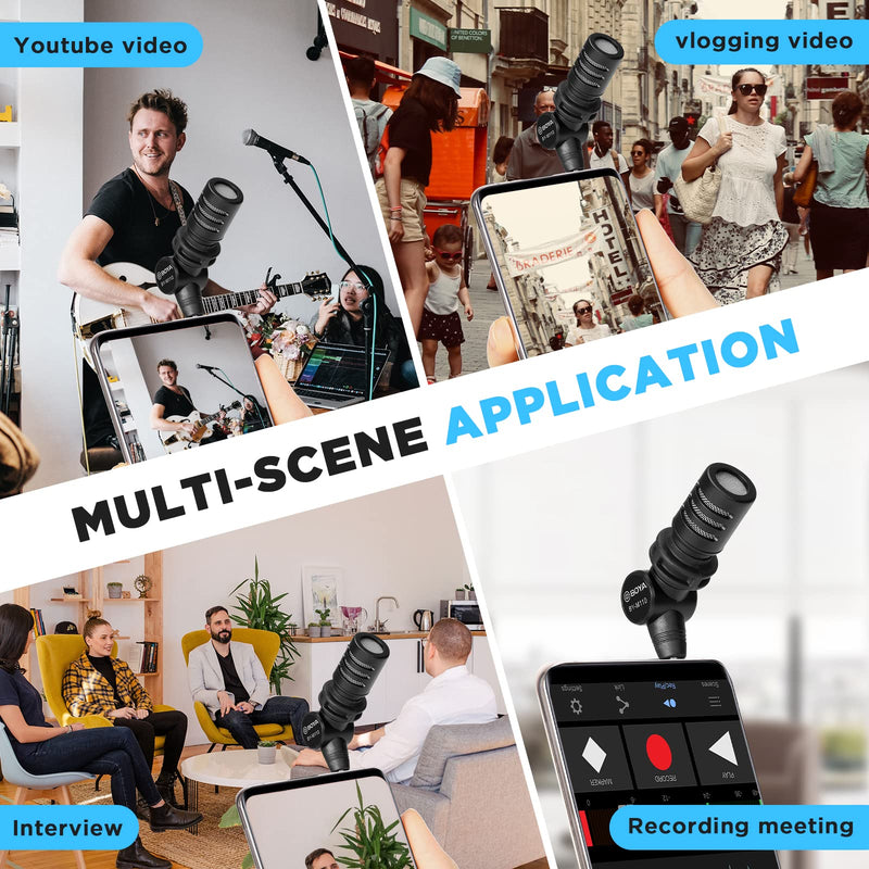 BOYA Mini Omnidirctional 3.5mm TRRS Condenser Microphone for Android iPhone Smartphone Laptop Tablet Vlog Broadcast Facebook Video Recording BY-M110