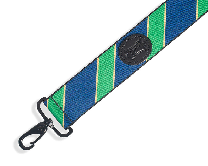 Levy's Leathers 2" Wide Polyester Spirit Case Strap Fits Most Insturment Cases with D-Ring Clips; Navy, Green (MCS-006) Navy/Green