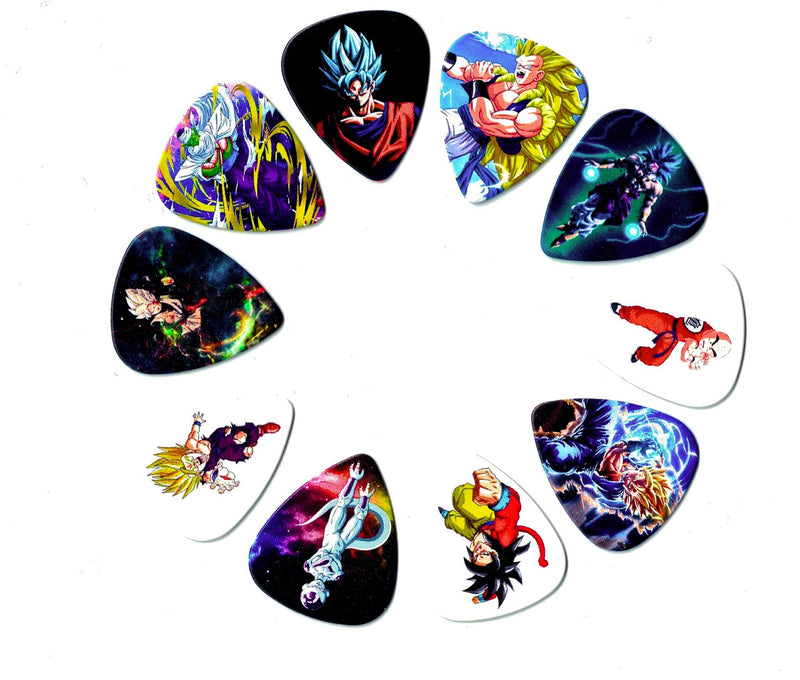 Dragon Ball Z Guitar Picks(10 Medium Picks in a Packet) for DBZ Lovers [0.71mm]