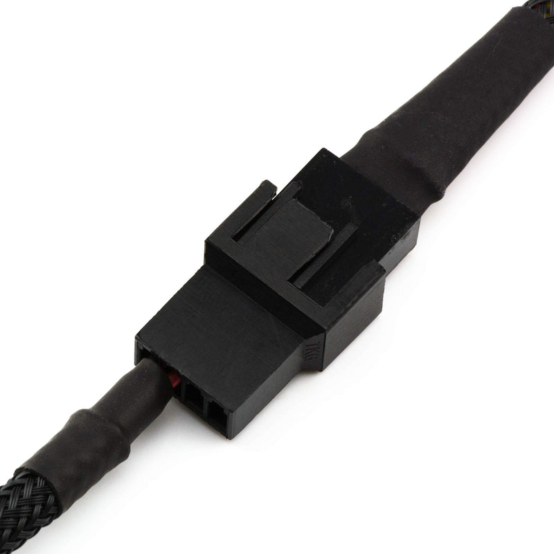 CRJ Full Speed 12V Voltage Step-Up USB to 3-Pin and 4-Pin PC Fan Sleeved Power Adapter Cable