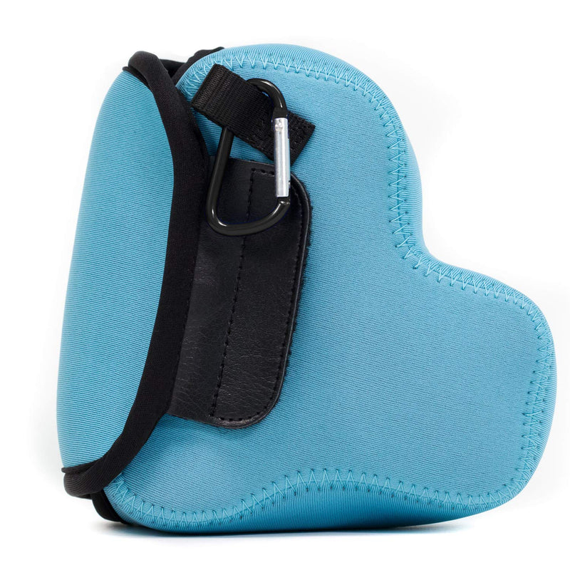MegaGear Panasonic Lumix DC-FZ80, FZ82, DC-FZ70, FZ72 Ultra Light Neoprene Camera Case, with Carabiner - Blue - MG1167