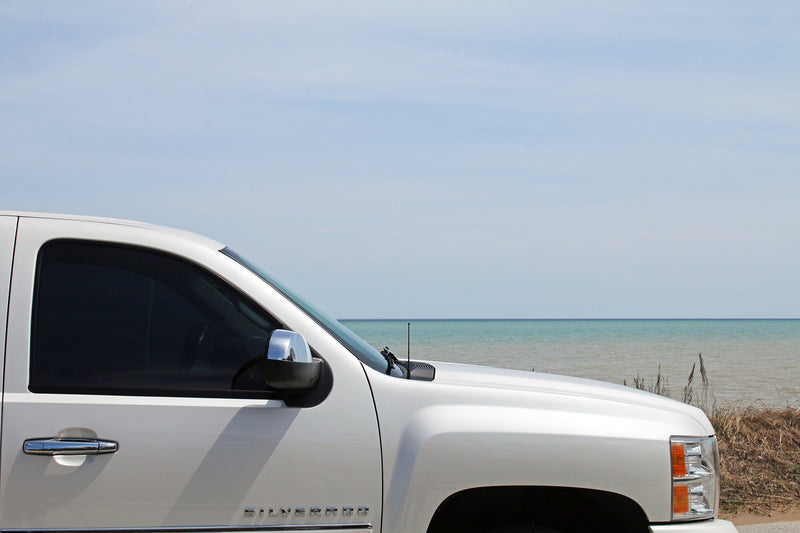 AntennaMastsRus - 7 Inch Black Short Antenna is Compatible with Ford Five Hundred (2005-2007) - Spiral Wind Noise Cancellation - Spring Steel Construction - Stainless Steel Threading 7" INCH