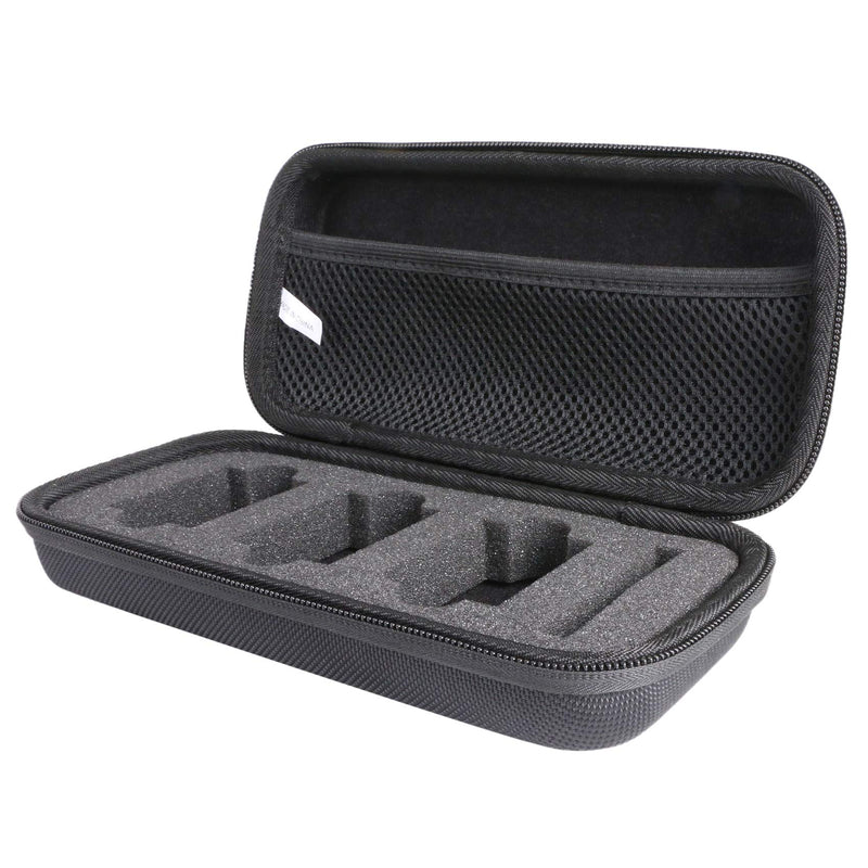 Khanka Hard Travel Case for Comica BoomX-D2/Comica BoomX-D D2 Lavalier Wireless Microphone System. (Case only, black）