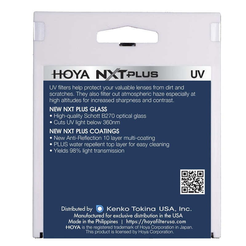 Hoya NXT Plus 46mm 10-Layer HMC Multi-Coated UV Lens Filter, Low-Profile Aluminum Frame