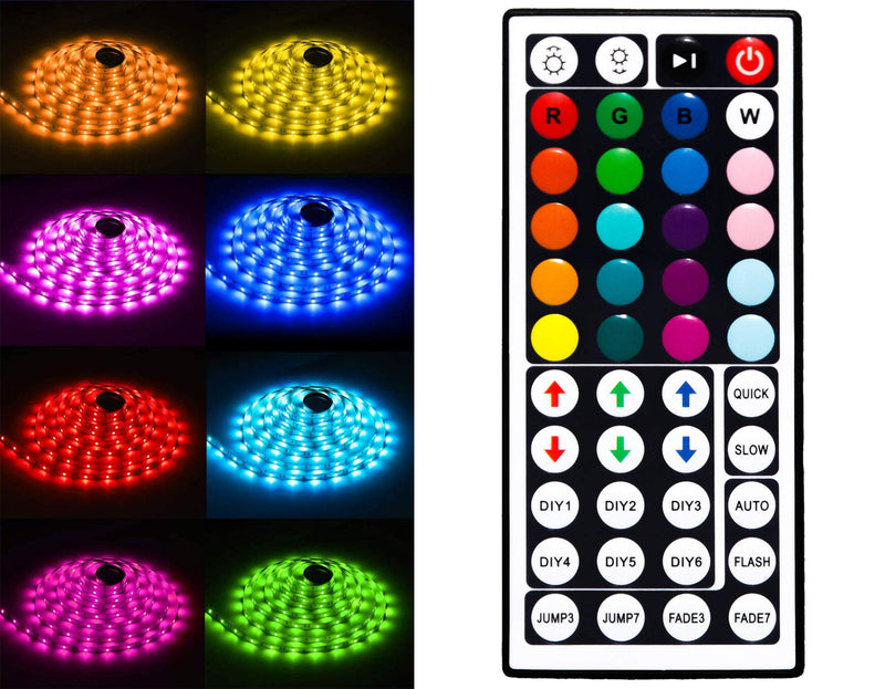 [AUSTRALIA] - LED Strip Lights for Bedroom,Kitchen, Office, Game/Media Room, 5050 Lights, RGB LED Strips 16.4 FT, Waterproof,Color Changing Lights with Remote Control 