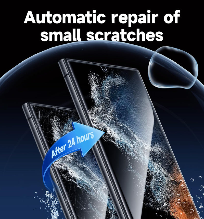 MAGIC JOHN 2 Pack for Samsung Galaxy S22 Ultra Screen Protector [Ceramic film] Not Glass 6.8 inch,[100% Fingerprint ID Compatible] Easy Installation Tray, 3D Curved, Bubble Free, Scratch Proof, HD Clear, Case Friendly S22 Ultral-Clear 6.8inch