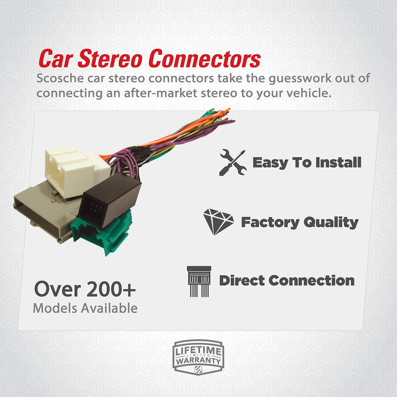 Scosche GM05B 2000-Up Speaker Connector for Chevrolet Metro/Tracker/Prizm/Venture Standard Packaging