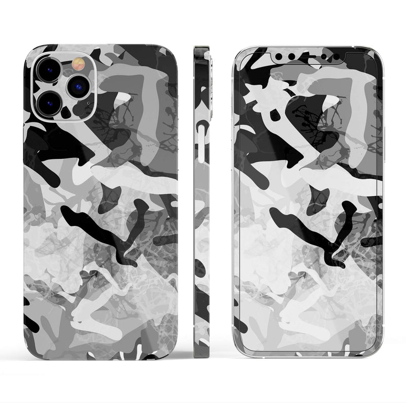 Design Skinz Desert Snow Camouflage V2 - Full Body Skin Decal Wrap Kit Compatible with The Apple iPhone 12 Mini (Full-Body, Screen Trim & Back Glass Skin)