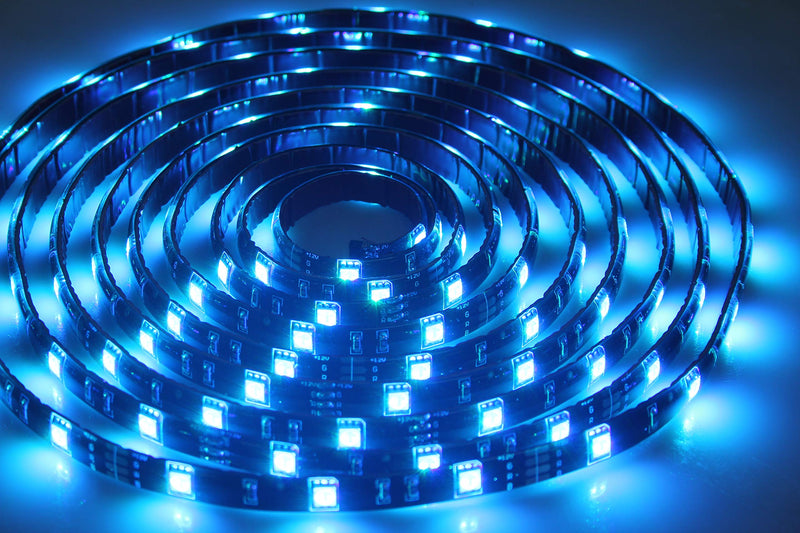 [AUSTRALIA] - Miheal LED Light Strip Waterproof IP65 5050 SMD RGB LED Flexible Strip Light Black PCB Board Color Changing Decoration Lighting (No Power Supply and Remote) (32.8ft, Black PCB Waterproof Light Strip) 32.8ft 