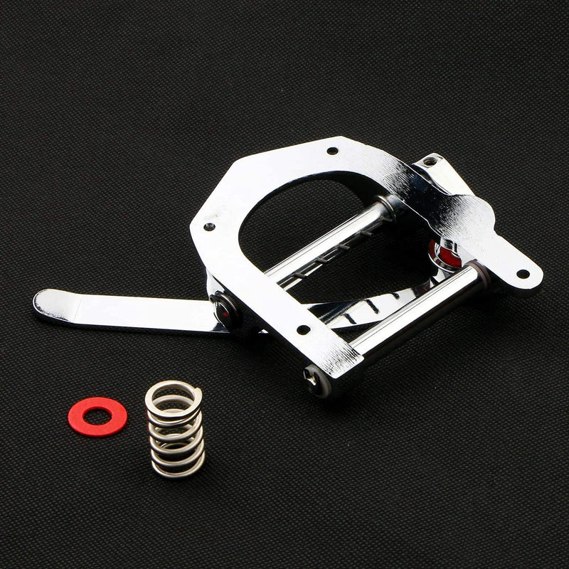 Alnicov Guitar Tremolo Unit Vibrato Bridge,Vibrato Tailpiece Tremolo for Tele,SG,LP,ETC Electric Guitars Chrome