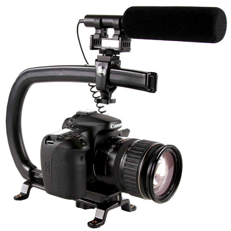 [AUSTRALIA] - Cam Caddie Scorpion EX Skateboard Camera Handle with Threaded Feet - Professional Steadycam Handle for Most Cameras, Camcorders, Smart Phones and Action Sports Cams - Black - Skate Edition 