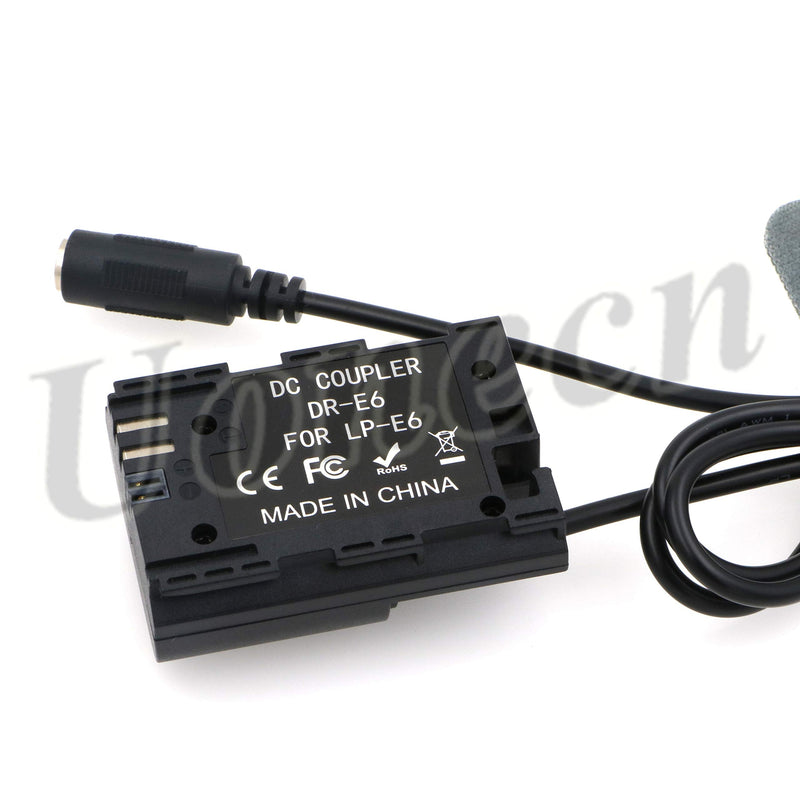 Uonecn ACK-E6 AC Power Adapter Fully-Decoded Replacement Kit for Canon EOS 5DS, 5DS R, 5D Mark II, 5D Mark III, 5D Mark IV, 60D, 60Da, 6D, 70D, 7D, 7D Mark II, 80D,EOS R DSLR Digital Cameras