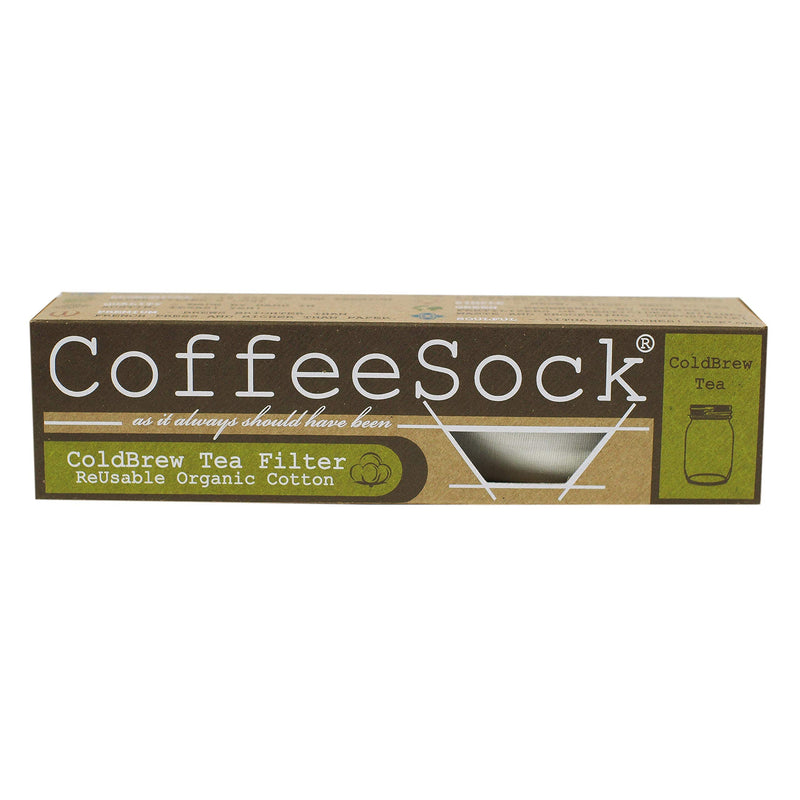 CoffeeSock DIY ColdBrew Tea Filter (1 Gallon) - The Original Reusable Coffee Filter- GOTS Certified Organic Cotton Reusable Tea Filters.
