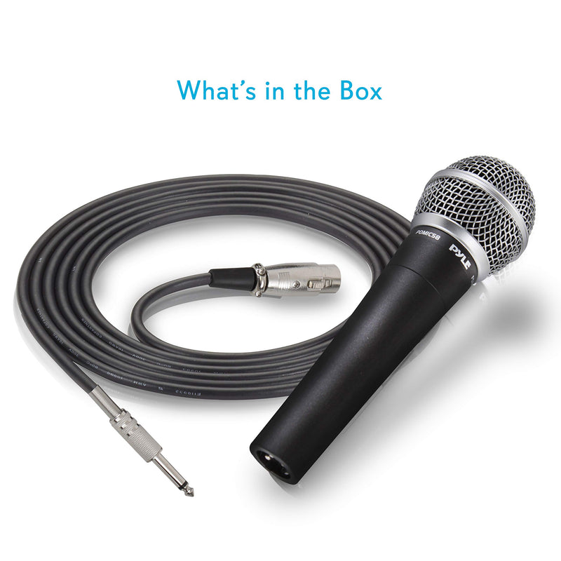 [AUSTRALIA] - Pyle-Pro Includes 15ft XLR Cable to 1/4'' Audio Connection, Connector, Black, 10.10in. x 5.00in. x 3.30in. (PDMIC58) Mic 
