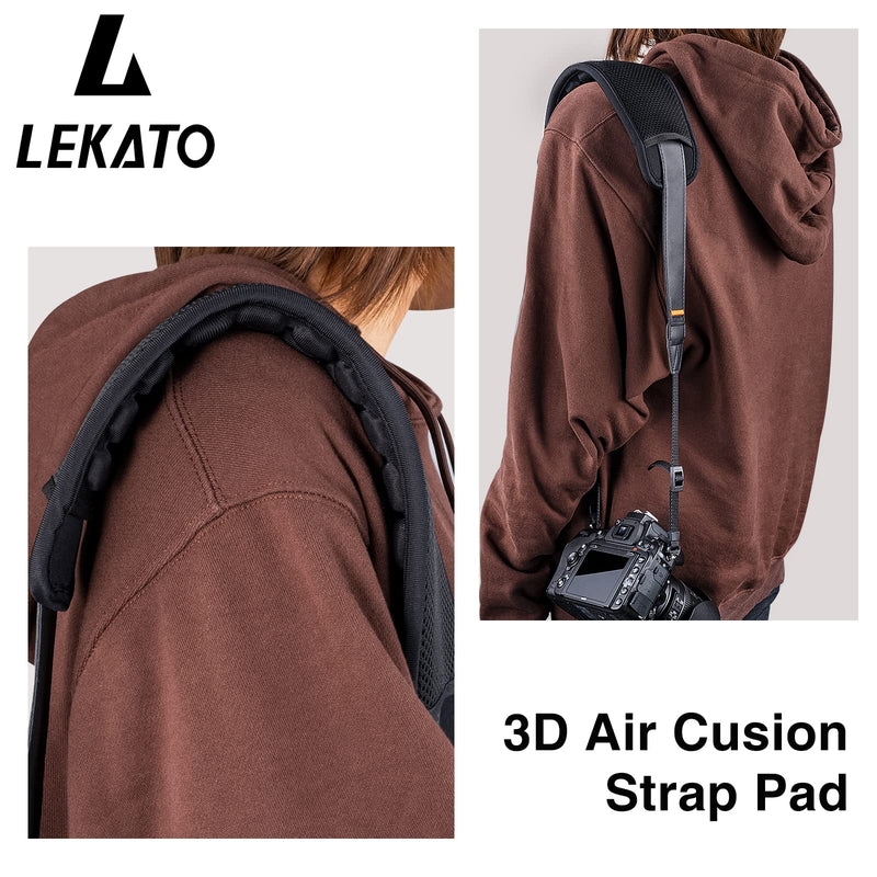 LEKATO Air Cushion Strap Pad, Padded Guitar Strap for Bass, Electric & Acoustic Guitars Pad for Guitar Straps - Decompression Shoulder Bass Strap Padded Suitable for Guitar Straps within 2.7" Width