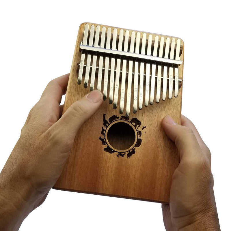 Kalimba Thumb Piano 17 Keys, Mahogany African Style Mbira, Portable Finger Piano for Kids, Adults, and Beginners