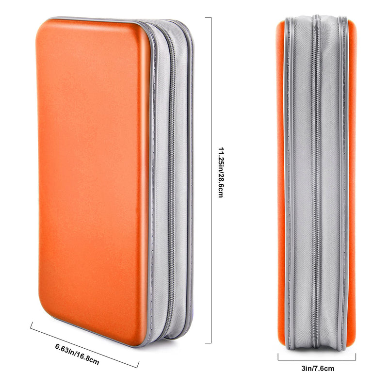 [AUSTRALIA] - Bivisen CD Case Wallet, 80 Capacity DVD VCD Media Blu-ray Case Wallet Holder Storage Organizer (Orange) Orange 